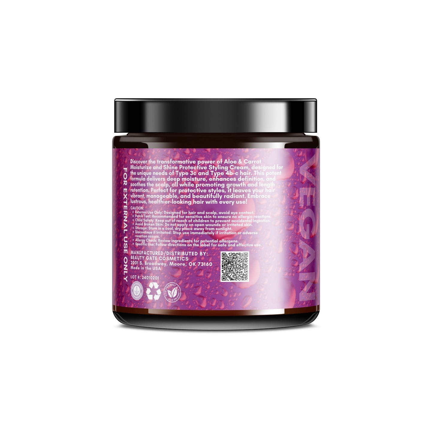 Beauty Gate Aloe & Gulerodsfrø Moisturizer og Shine 227g
