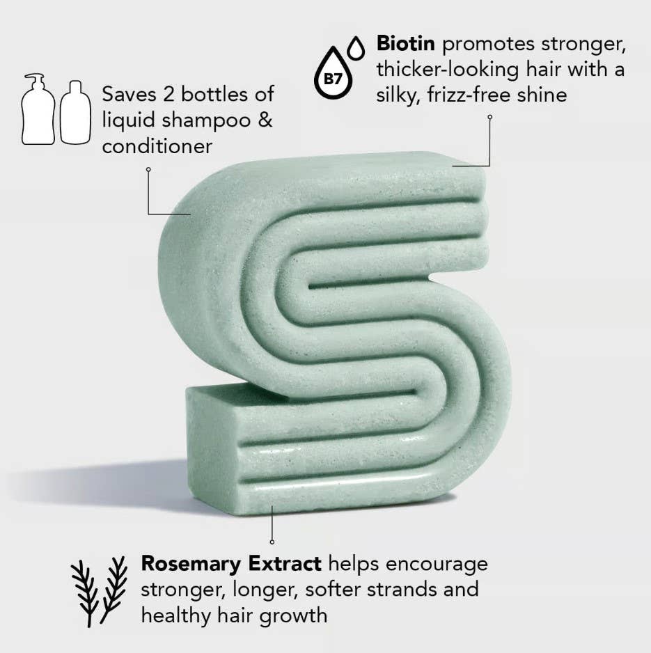 Rosmarin & Biotin Shampoo Bar - Volumen
