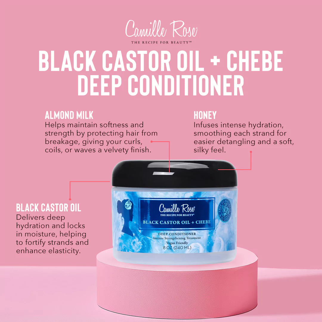 Camille Rose Vegan Black Castor Oil & Chebe Deep Hair Conditioner 240ml