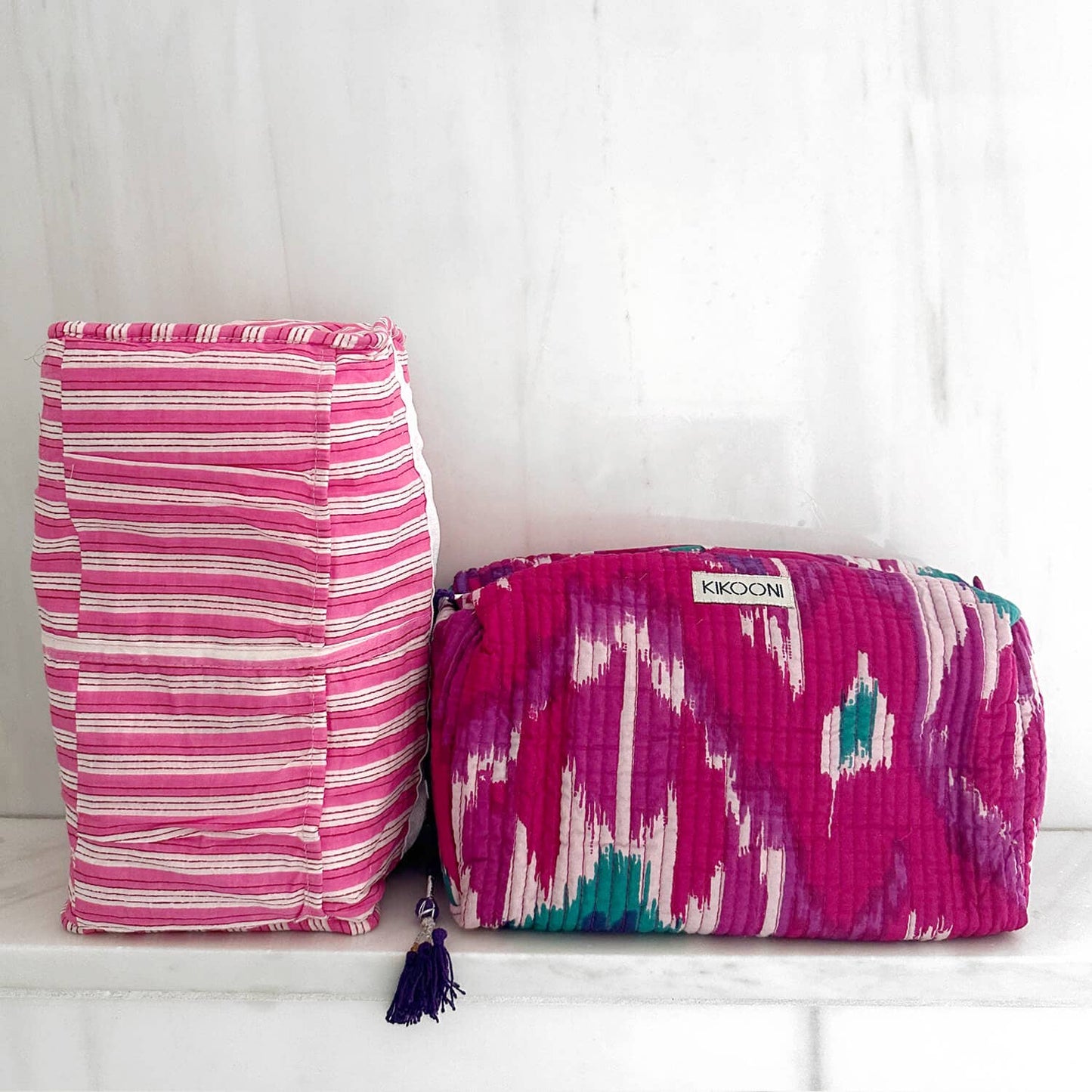 HAPPY IKAT kosmetikpung pink