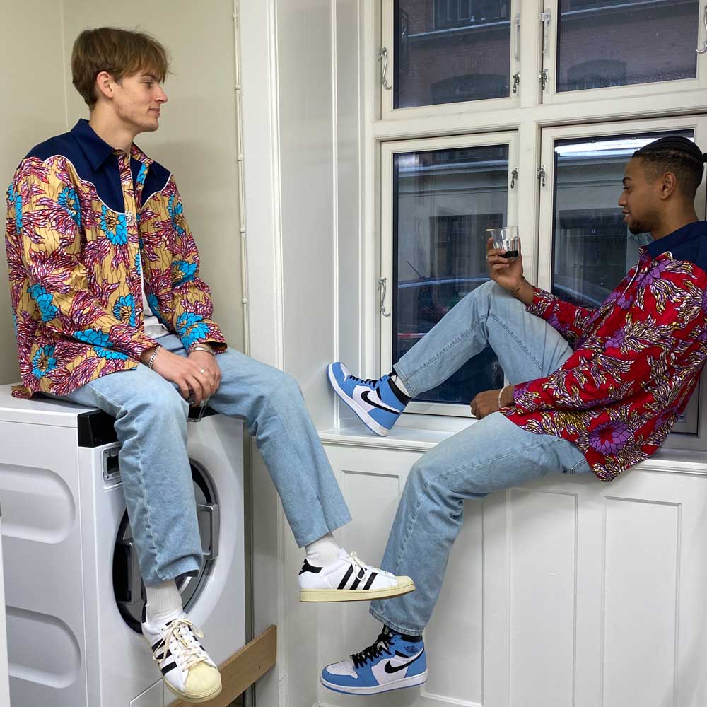 UDSALG 50 % - Congo Copenhagen - Rodeo Flower - Beige - Skjorte - Unisex