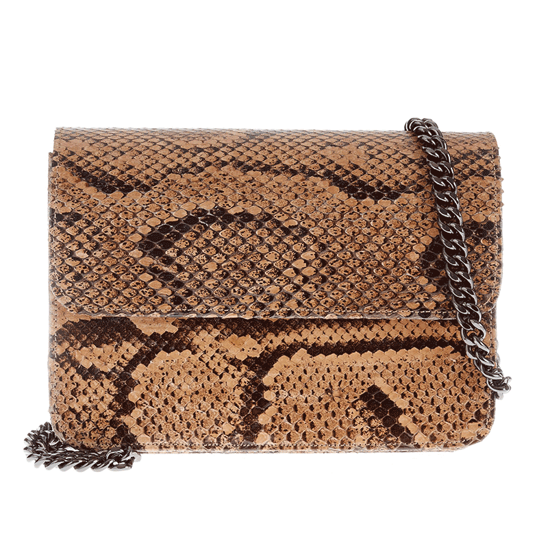 KENZINA Mbour - Python Clutch - Naturlig Poleret