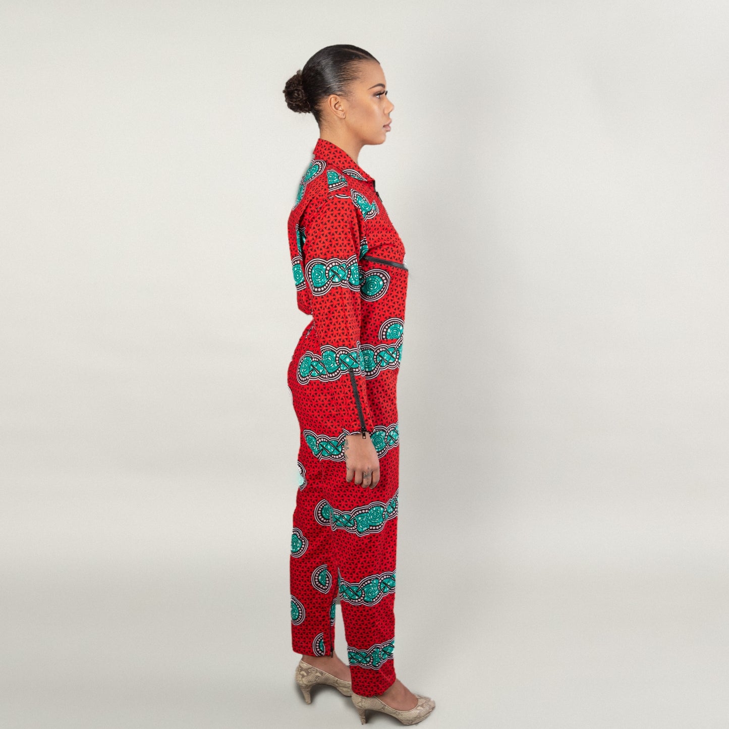 UDSALG 50 % - CONGO COPENHAGEN - Kinshasa Jumpsuit - Rød