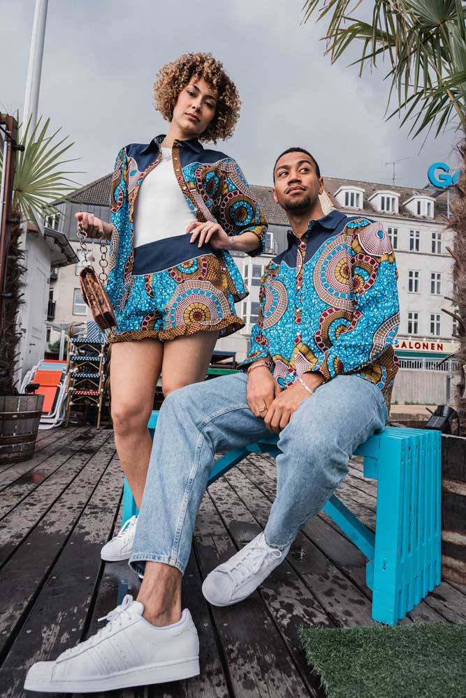 UDSALG 50 % - Congo Copenhagen - Rodeo Disk - Blå - Skjorte - Unisex