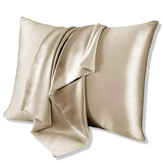 SILKE PUDEBETRÆK - BEIGE  100% mulberry silke