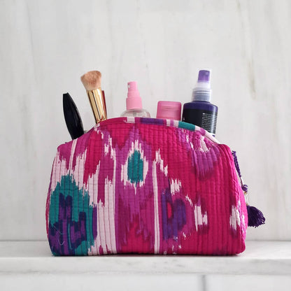 HAPPY IKAT kosmetikpung pink