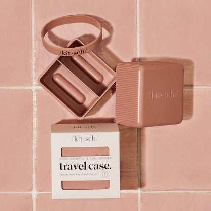 Rejseetui til shampoo og conditioner bar