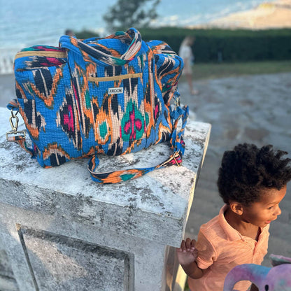 BLUE IKAT Stor rejsetaske