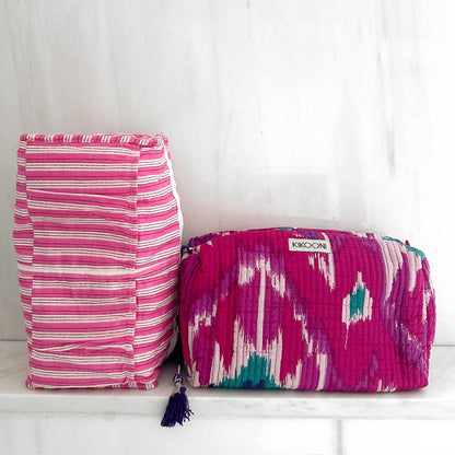 HAPPY IKAT kosmetikpung pink