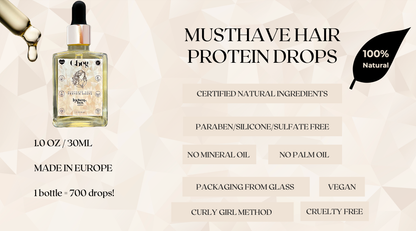 Musthave hår protein dråber