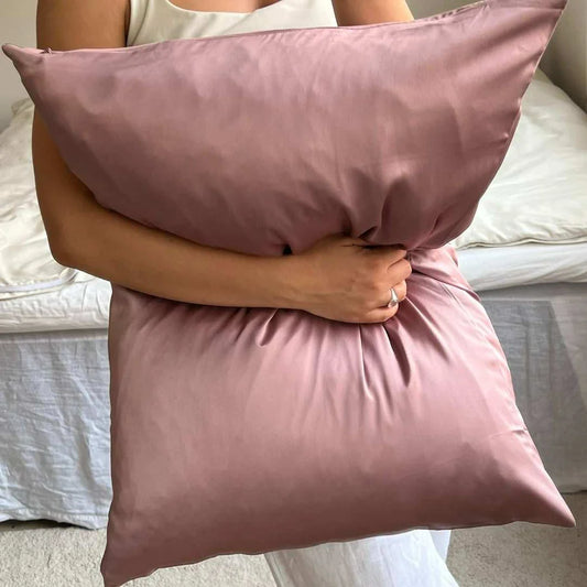 SILKE PUDEBETRÆK - ROSA  100% mulberry silke