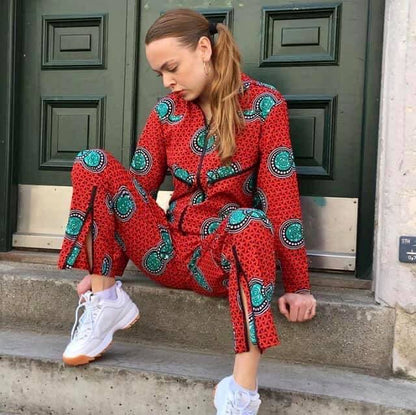 UDSALG 50 % - CONGO COPENHAGEN - Kinshasa Jumpsuit - Rød