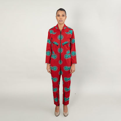 UDSALG 50 % - CONGO COPENHAGEN - Kinshasa Jumpsuit - Rød