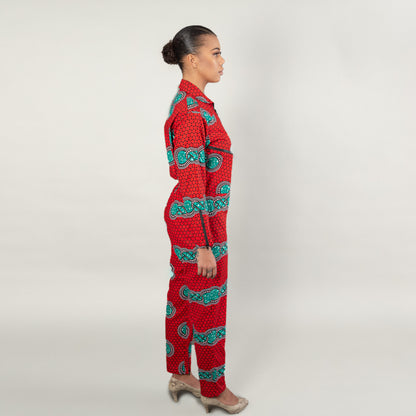 UDSALG 50 % - CONGO COPENHAGEN - Kinshasa Jumpsuit - Rød